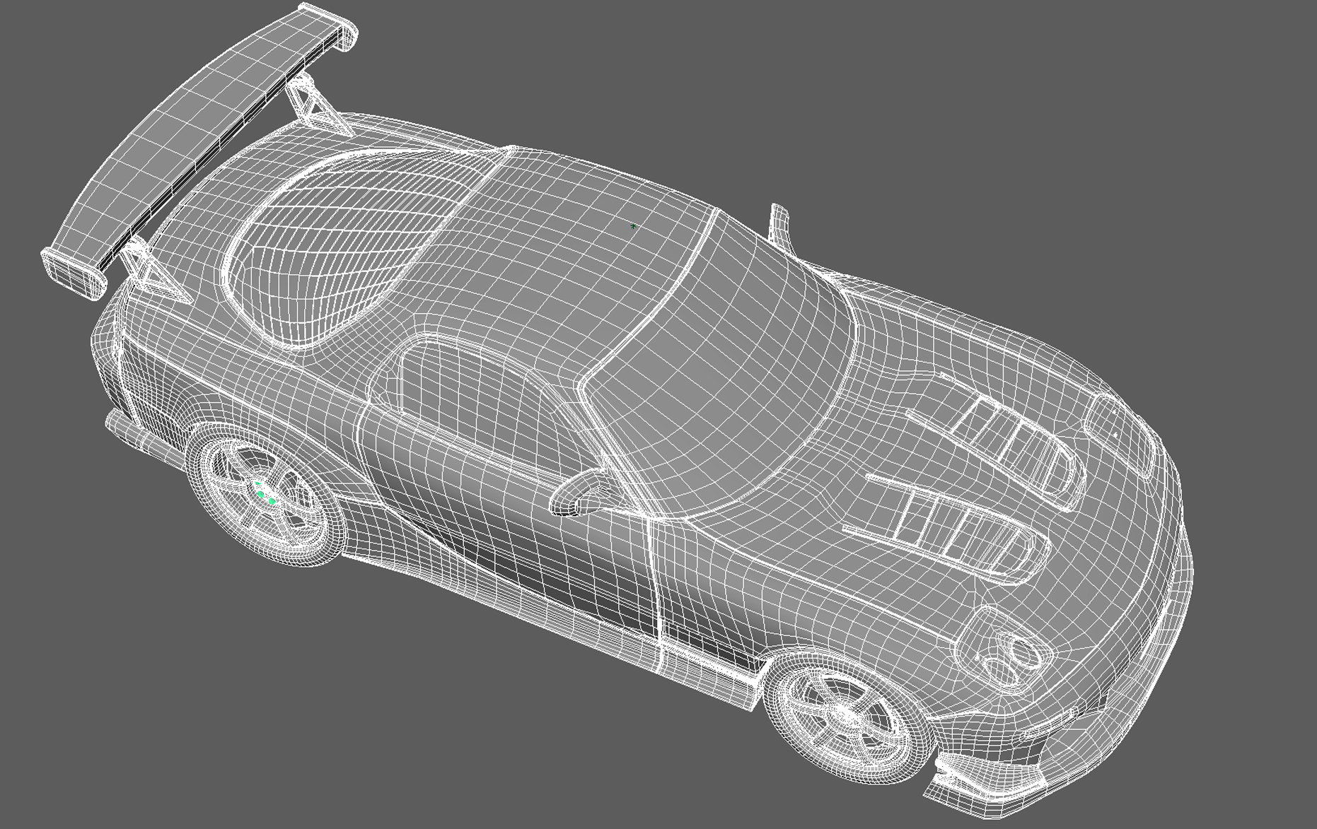 FD3SのCGワイヤーフレーム斜め上の図